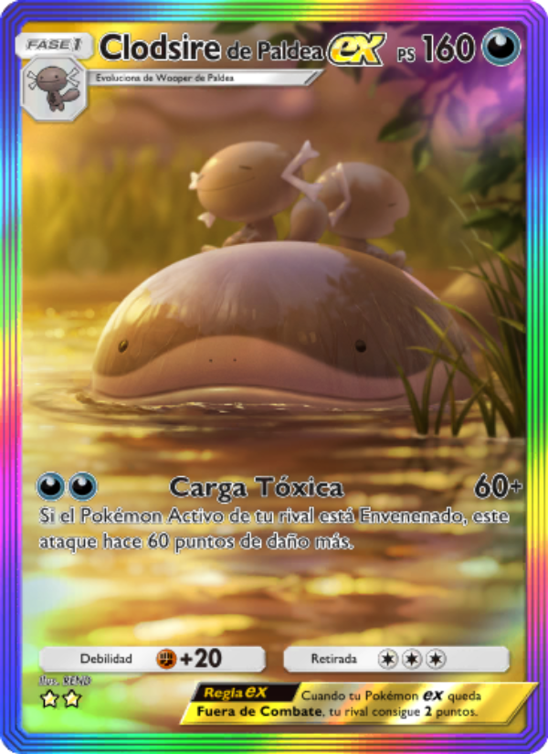 Clodsirede Paldea ex 093 — Festival Brillante (Spanish Pokémon TCG card)