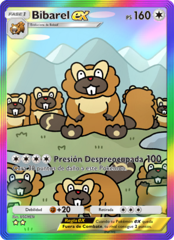 Bibarel ex 095 — Festival Brillante (Spanish Pokémon TCG card)