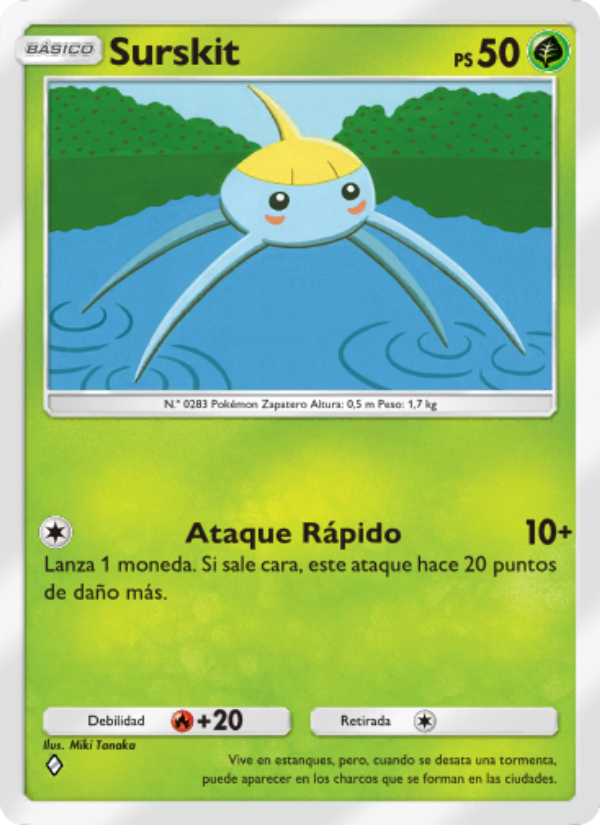 Surskit 003 — Guardianes Celestiales (Spanish Pokémon TCG card)