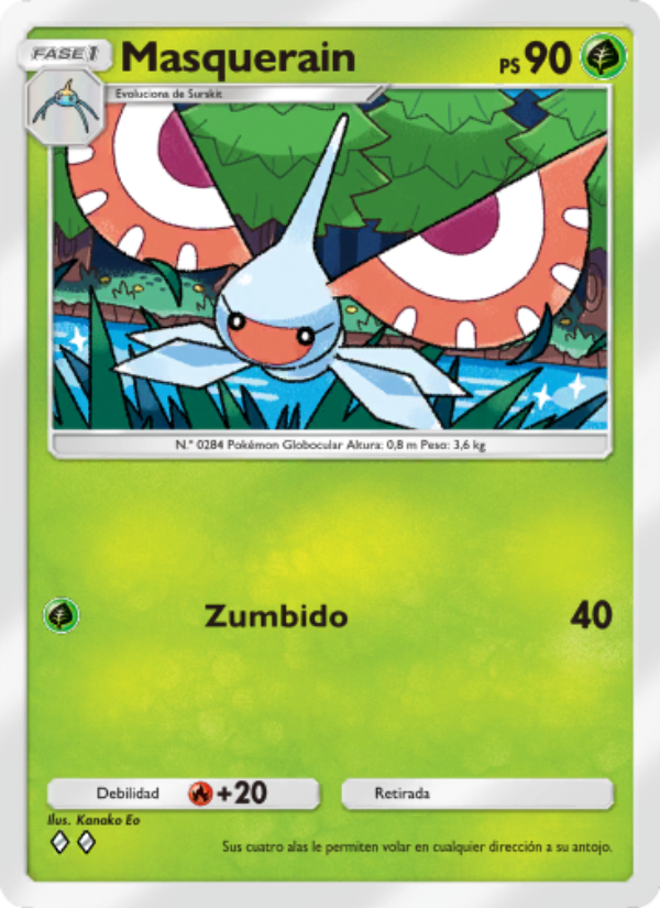 Masquerain 004 — Guardianes Celestiales (Spanish Pokémon TCG card)