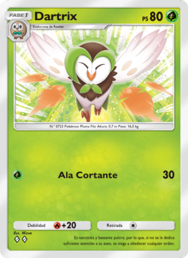 Dartrix 011 — Guardianes Celestiales (Spanish Pokémon TCG card)