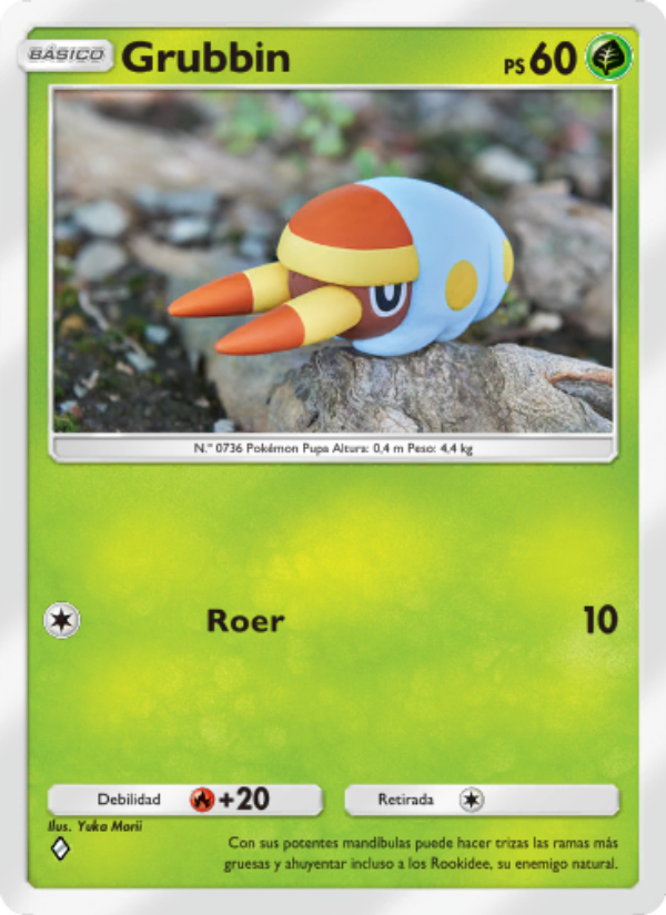 Grubbin 013 — Guardianes Celestiales (Spanish Pokémon TCG card)