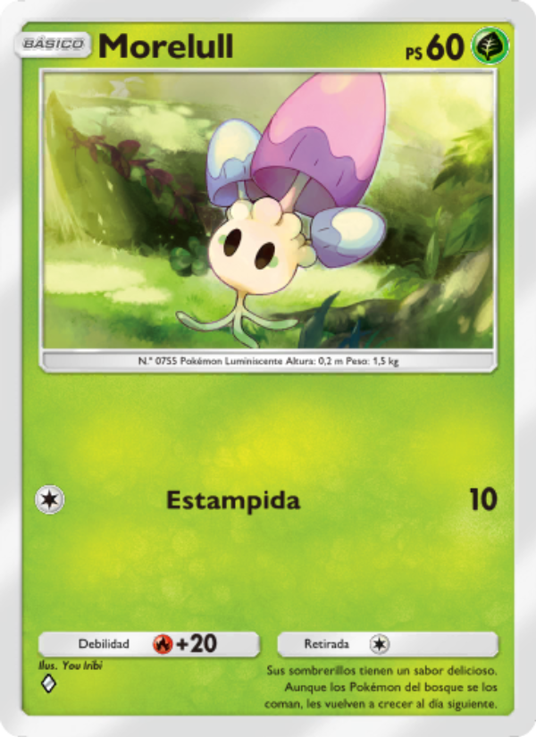 Morelull 016 — Guardianes Celestiales (Spanish Pokémon TCG card)