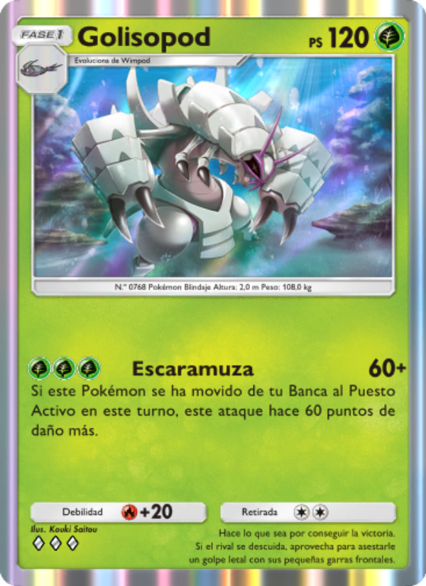 Golisopod 022 — Guardianes Celestiales (Spanish Pokémon TCG card)