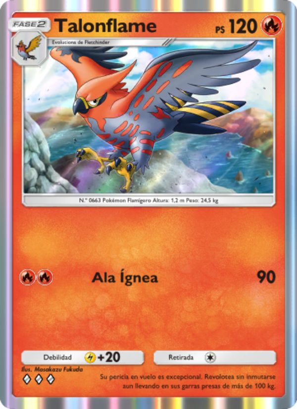 Talonflame 029 — Guardianes Celestiales (Spanish Pokémon TCG card)