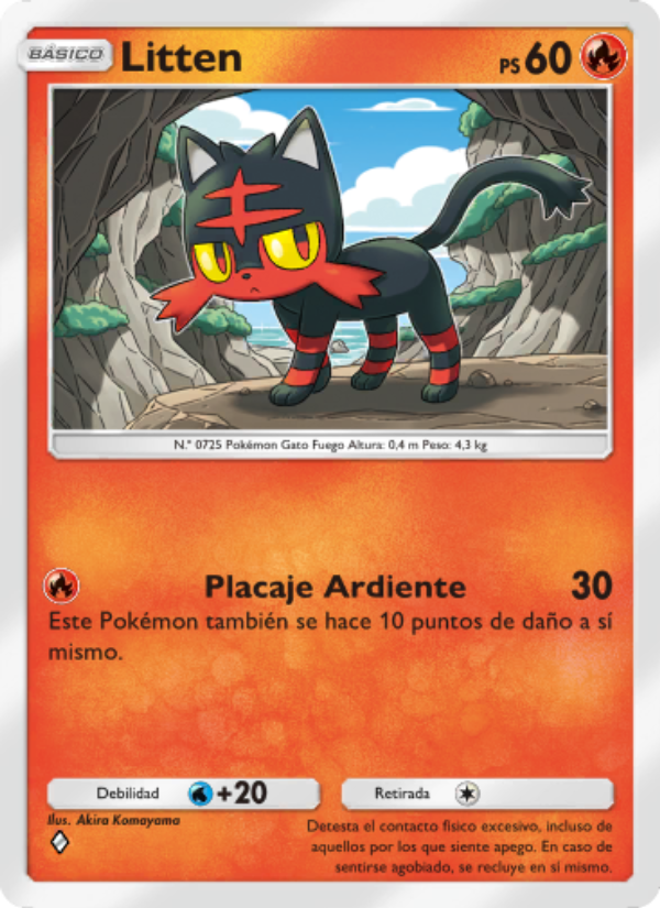 Litten 030 — Guardianes Celestiales (Spanish Pokémon TCG card)