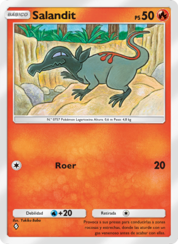 Salandit 035 — Guardianes Celestiales (Spanish Pokémon TCG card)