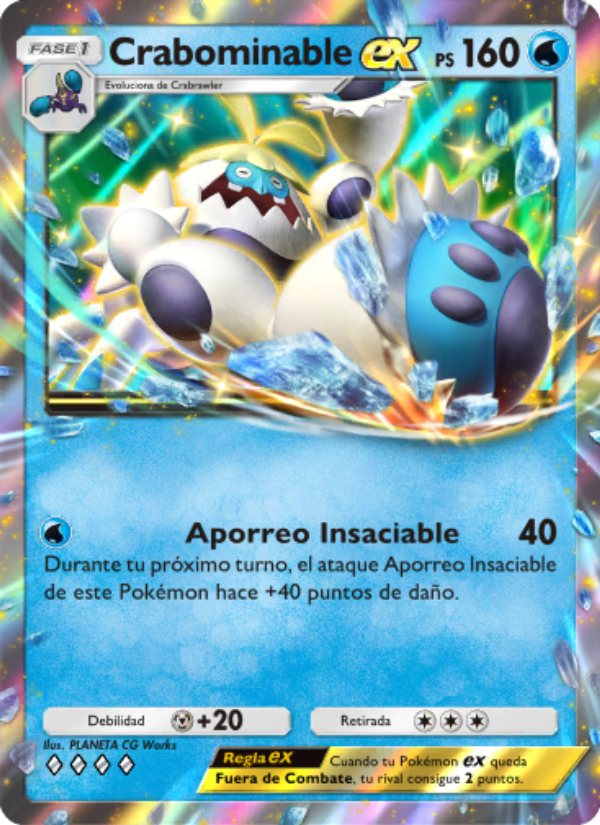 Crabominable ex 049 — Guardianes Celestiales (Spanish Pokémon TCG card)