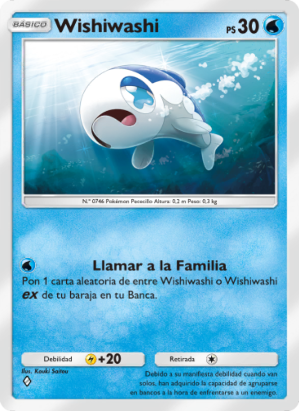 Wishiwashi 050 — Guardianes Celestiales (Spanish Pokémon TCG card)