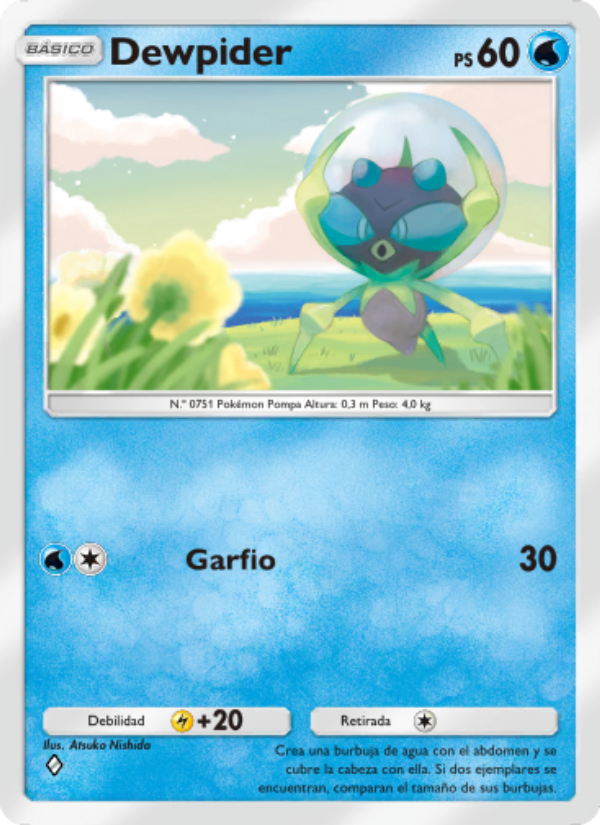 Dewpider 052 — Guardianes Celestiales (Spanish Pokémon TCG card)