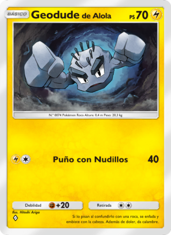 Geodudede Alola 059 — Guardianes Celestiales (Spanish Pokémon TCG card)