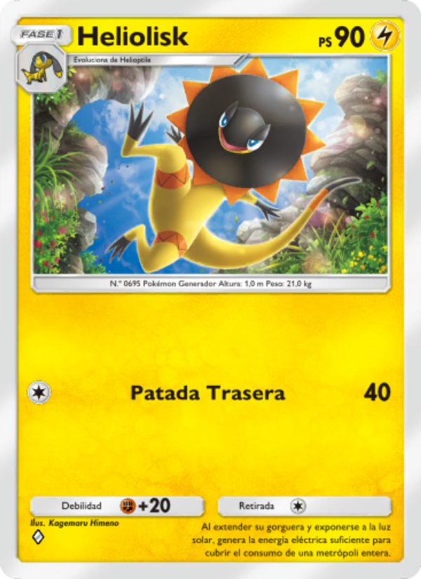 Heliolisk 063 — Guardianes Celestiales (Spanish Pokémon TCG card)