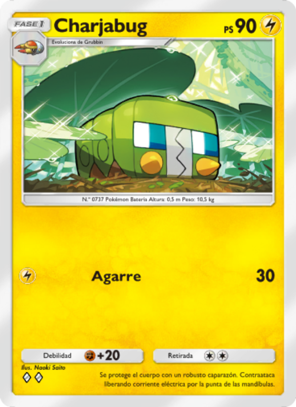 Charjabug 064 — Guardianes Celestiales (Spanish Pokémon TCG card)