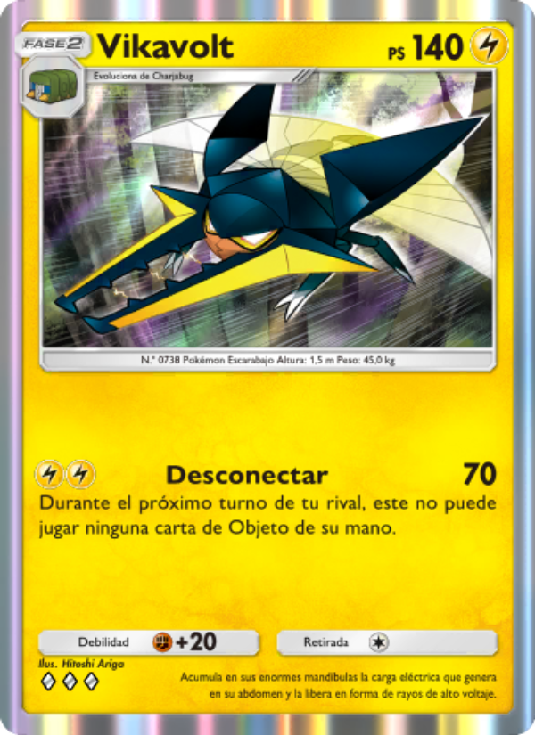 Vikavolt 065 — Guardianes Celestiales (Spanish Pokémon TCG card)
