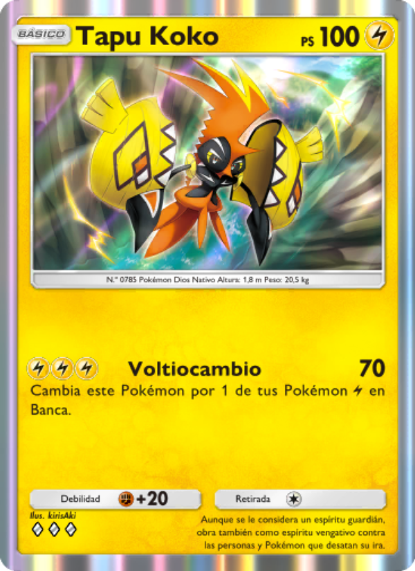 Tapu Koko 068 — Guardianes Celestiales (Spanish Pokémon TCG card)
