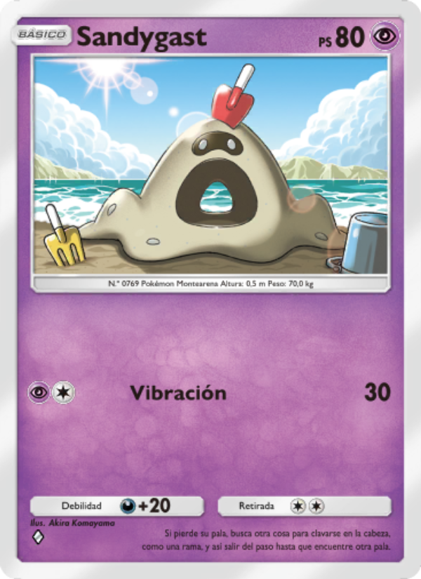 Sandygast 081 — Guardianes Celestiales (Spanish Pokémon TCG card)