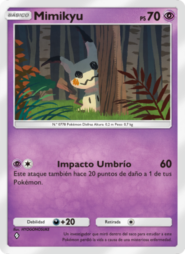 Mimikyu 083 — Guardianes Celestiales (Spanish Pokémon TCG card)