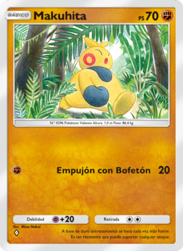 Makuhita 090 — Guardianes Celestiales (Spanish Pokémon TCG card)