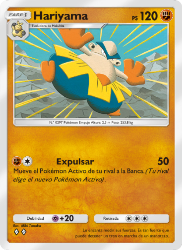 Hariyama 091 — Guardianes Celestiales (Spanish Pokémon TCG card)