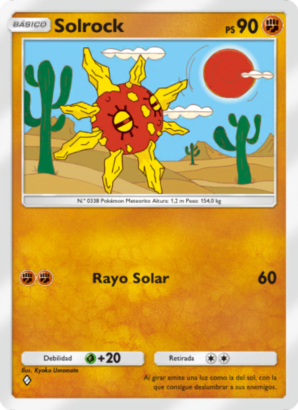 Solrock 092 — Guardianes Celestiales (Spanish Pokémon TCG card)
