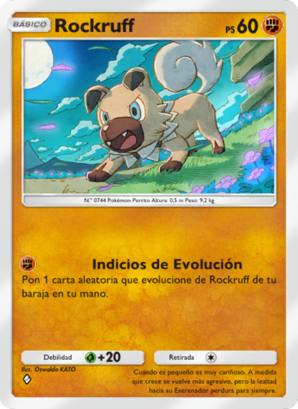Rockruff 098 — Guardianes Celestiales (Spanish Pokémon TCG card)