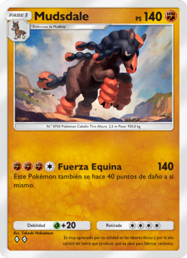 Mudsdale 103 — Guardianes Celestiales (Spanish Pokémon TCG card)