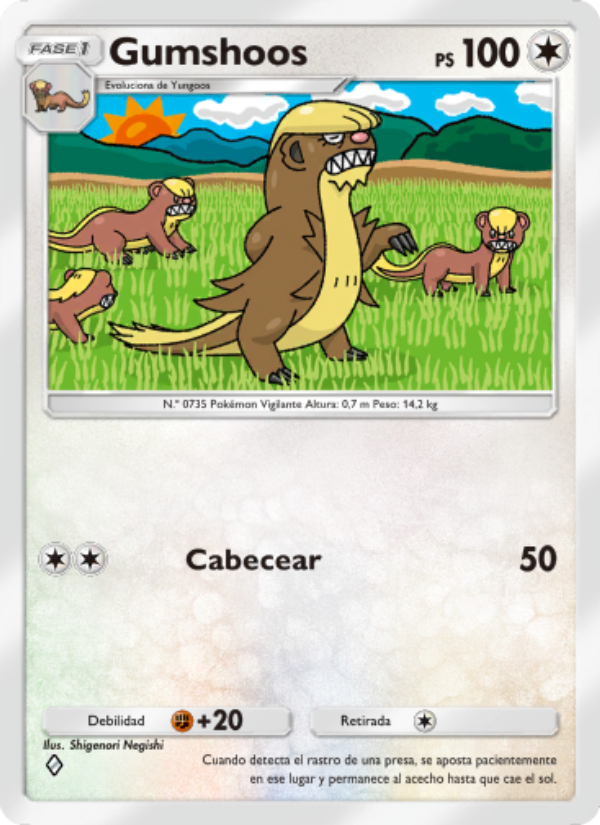 Gumshoos 137 — Guardianes Celestiales (Spanish Pokémon TCG card)
