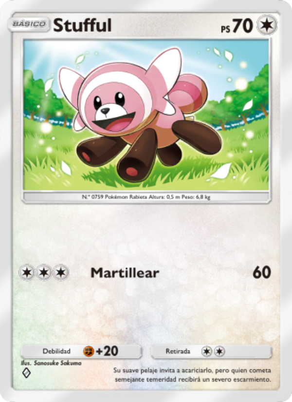 Stufful 138 — Guardianes Celestiales (Spanish Pokémon TCG card)