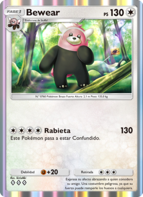 Bewear 139 — Guardianes Celestiales (Spanish Pokémon TCG card)