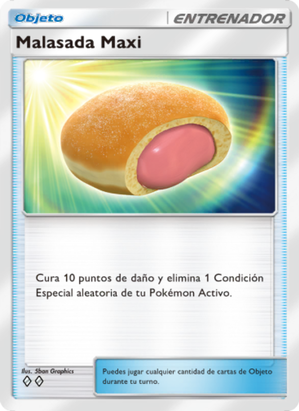 Malasada Maxi 142 — Guardianes Celestiales (Spanish Pokémon TCG card)