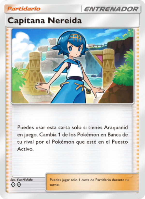 Capitana Nereida 152 — Guardianes Celestiales (Spanish Pokémon TCG card)