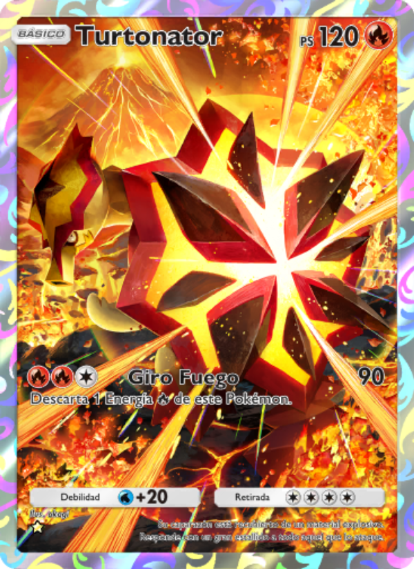Turtonator 161 — Guardianes Celestiales (Spanish Pokémon TCG card)