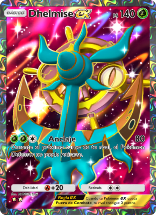 Dhelmise ex 181 — Guardianes Celestiales (Spanish Pokémon TCG card)