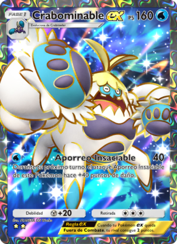 Crabominable ex 183 — Guardianes Celestiales (Spanish Pokémon TCG card)