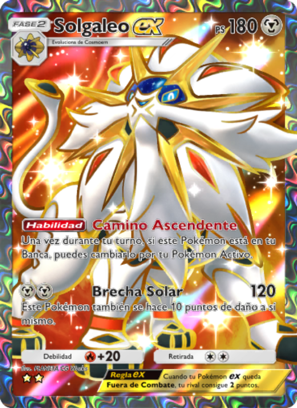 Solgaleo ex 189 — Guardianes Celestiales (Spanish Pokémon TCG card)