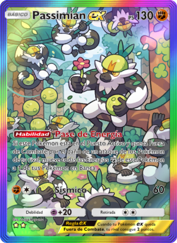 Passimian ex 205 — Guardianes Celestiales (Spanish Pokémon TCG card)