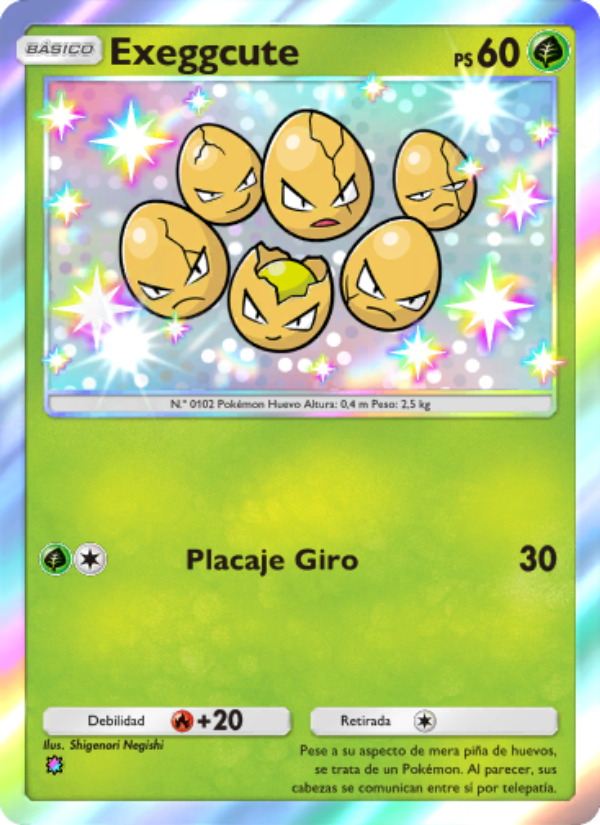 Exeggcute 213 — Guardianes Celestiales (Spanish Pokémon TCG card)