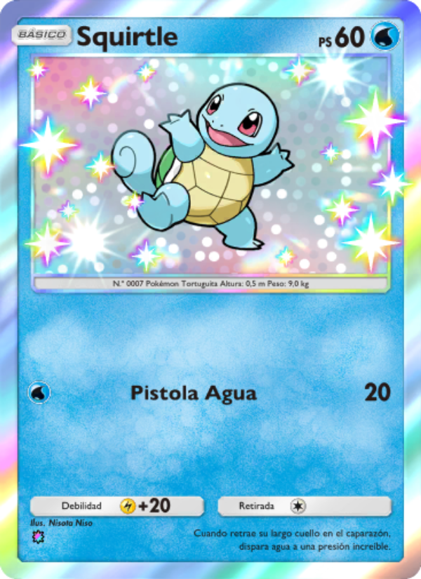 Squirtle 215 — Guardianes Celestiales (Spanish Pokémon TCG card)