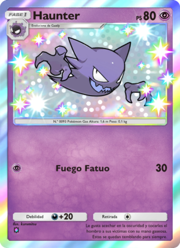 Haunter 221 — Guardianes Celestiales (Spanish Pokémon TCG card)
