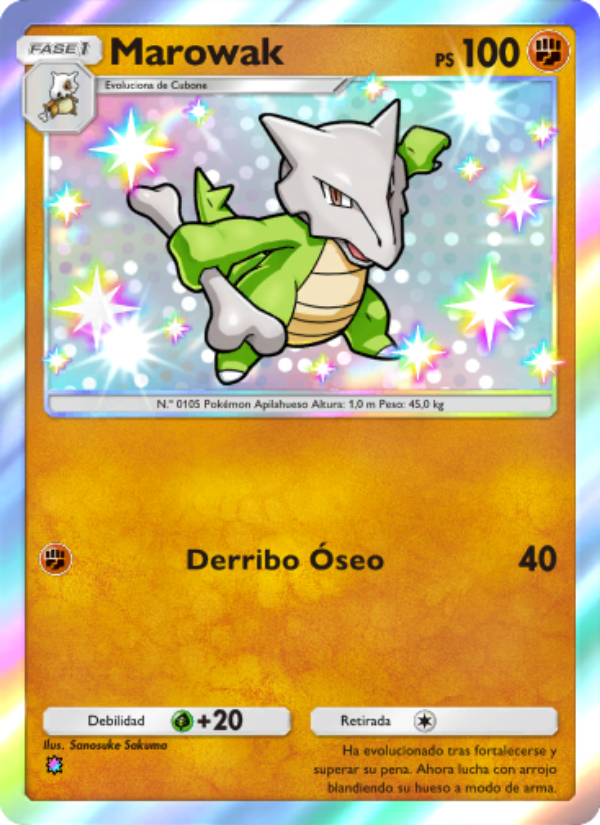 Marowak 227 — Guardianes Celestiales (Spanish Pokémon TCG card)