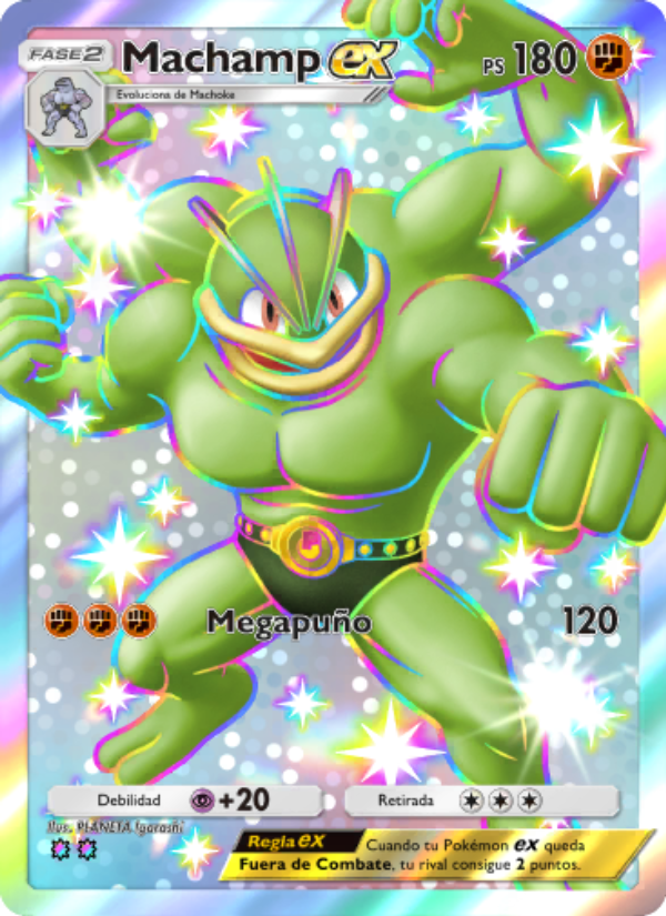 Machamp ex 235 — Guardianes Celestiales (Spanish Pokémon TCG card)