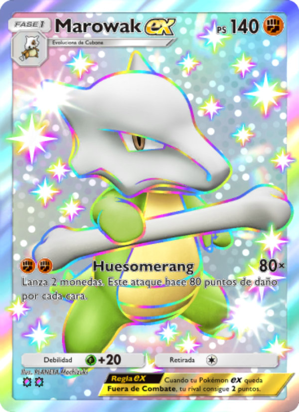 Marowak ex 236 — Guardianes Celestiales (Spanish Pokémon TCG card)