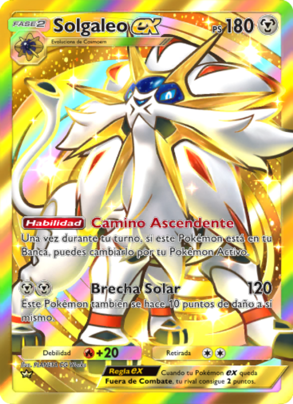 Solgaleo ex 239 — Guardianes Celestiales (Spanish Pokémon TCG card)