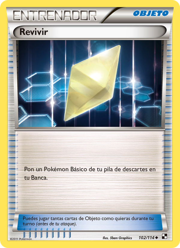 Revivir 102 — Negro y Blanco (Spanish Pokémon TCG card)