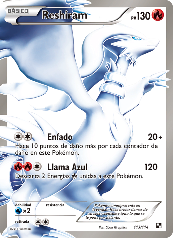 Reshiram 113 — Negro y Blanco (Spanish Pokémon TCG card)