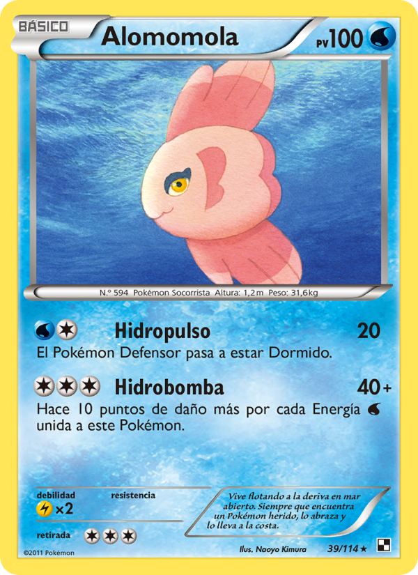 Alomomola 39 — Negro y Blanco (Spanish Pokémon TCG card)