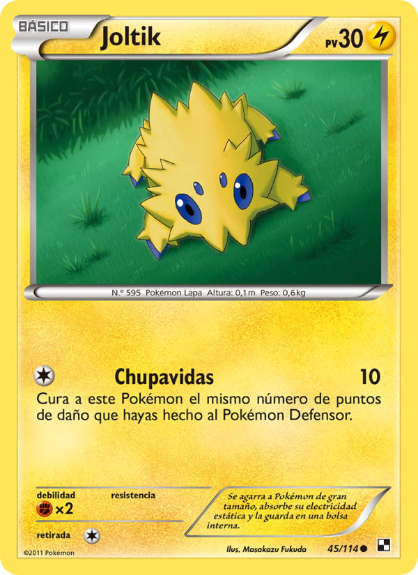 Joltik 45 — Negro y Blanco (Spanish Pokémon TCG card)