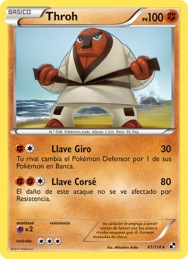 Throh 61 — Negro y Blanco (Spanish Pokémon TCG card)
