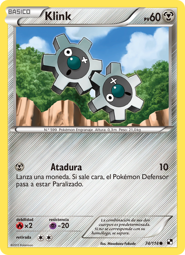Klink 74 — Negro y Blanco (Spanish Pokémon TCG card)