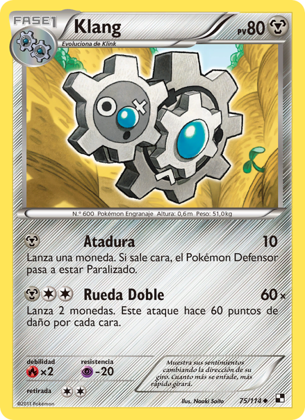 Klang 75 — Negro y Blanco (Spanish Pokémon TCG card)